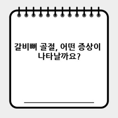 갈비뼈 금갔을 때 나타나는 증상과 대처법 완벽 가이드