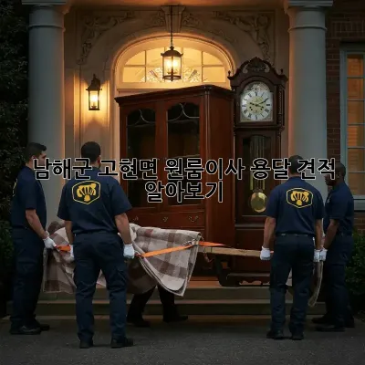 남해군 고현면 원룸이사 용달 견적 알아보기